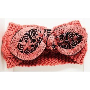 PEACHY Pink Chunky Knit Warm Headband